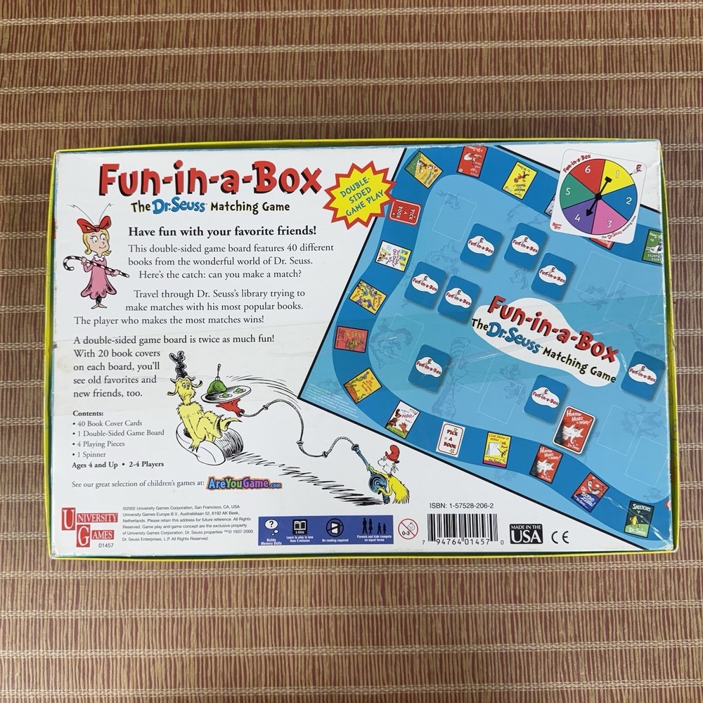 Fun-in-a-Box The Dr. Seuss Matching Game 2002 *COMPLETE* - Picture 5 of 5